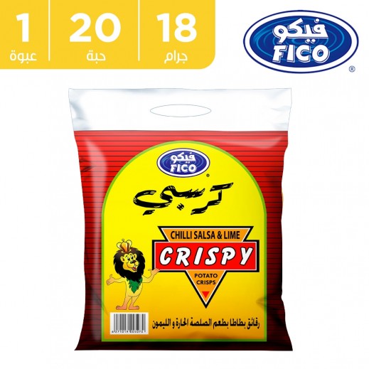 فيكو كرسبي شيبسي بطعم الصلصه الحاره والليمون 20 حبه