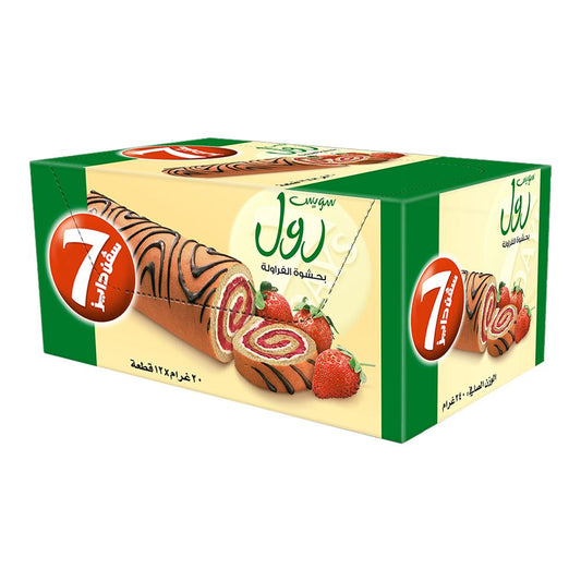 سفن دايز سويس رول بحشوة الفرولة 20 جم